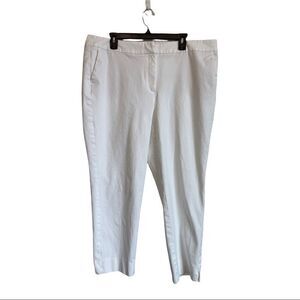 Sejour Bright White Cotton Blend Crop Slacks - 18W‎